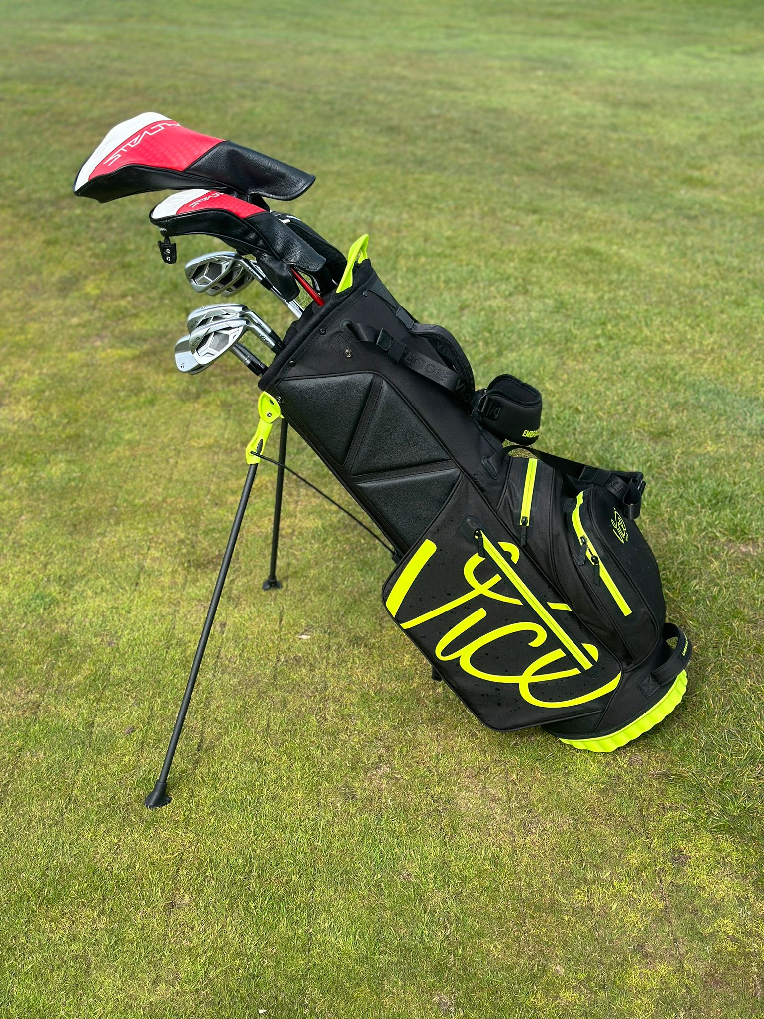 Vice Golf Mission Pencilbag Gray / Neon Lime